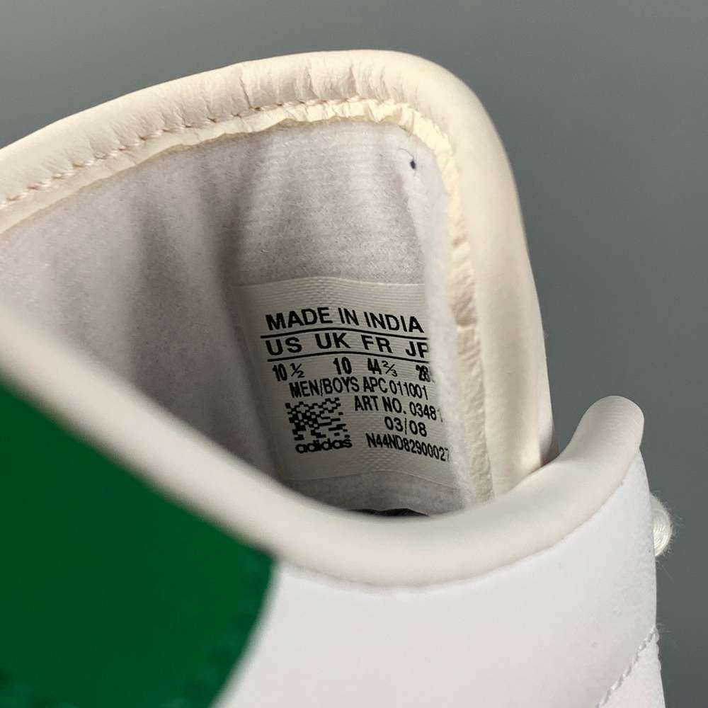 ADIDAS x STAN SMITH White Leather Lace Up Sneakers - Picture 6 of 9